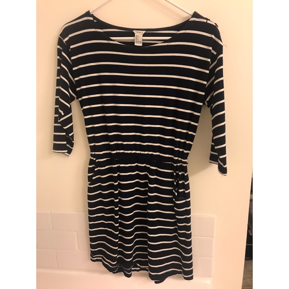 Navy stripe dress